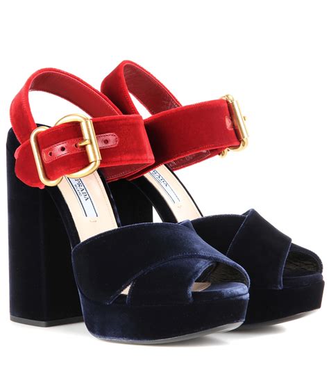 blue prada slides|prada platform heels.